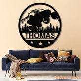 Custom LED Off-Road Jeep Wall Sign - Personalized Metal Art with Name 4x4 Jeep Decor Adventure Lover Gift for Garage or